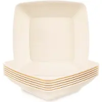 Orion Diep Borden Plastic Crème 17,5 cm, 500 ml 6 stuks - Set - Soepbord - Diepe Borden - Pastabord