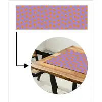 MuchoWow Tafelloper 150x50 cm - Tafelmat vinyl Paars - Oranje - Perzik - Tafeldecoratie - Tafelversiering - Keuken decoratie - Tafel versiering