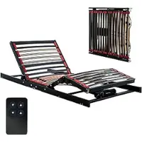 OEM Elektrisch verstelbaar lattenbodem, 100x200 cm, ultradun, opvouwbaar, metallic, wit