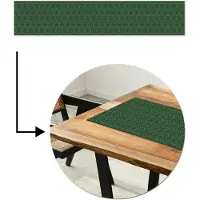 MuchoWow Tafelloper 200x40 cm - Tafelmat vinyl Geometrisch - Patroon - Groen - Tafeldecoratie - Tafelversiering - Keuken decoratie - Tafel versiering