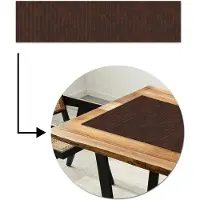 MuchoWow Tafelloper 200x50 cm - Tafelmat vinyl Roest - Lijnen - Patroon - Tafeldecoratie - Tafelversiering - Keuken decoratie - Tafel versiering