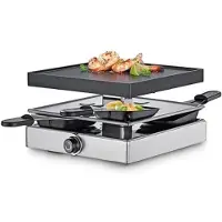 Aura Gourmetstel 4 personen - Gourmetstellen - Gourmet - Zilver - 22cm x 14cm x 22cm