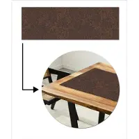 MuchoWow Tafelloper 150x50 cm - Tafelmat vinyl Donker - Bruin - Roest print - Tafeldecoratie - Tafelversiering - Keuken decoratie - Tafel versiering