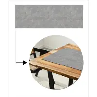MuchoWow Tafelloper 150x50 cm - Tafelmat vinyl Beton - Patronen - Industrieel - Tafeldecoratie - Tafelversiering - Keuken decoratie - Tafel versiering