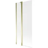 Mexen Flip badwand 2-delig 80 x 150 , mat, goud - 894-080-101-50-30