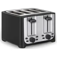 Aura Tosti Apparaat Broodrooster - Tosti Apparaat - Tosti Broodrooster - Zwart - ‎27cm x 12cm x 19cm