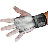 JerkFit Wodies 2-in-1 Wrist Wraps – Handgrepen met polssteun – Volledige palmbescherming – Voor gewichtheffen, WODs, calisthenics & gymnastiek – Zwart – Maat L