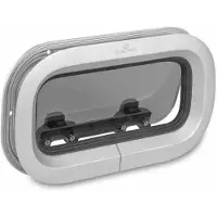 PLASTIMO T01 Rectangular Opening Portlight Transparant 36.9 x 19.3 cm