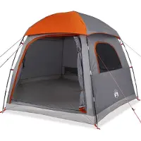vidaXL Familietent iglo 6-persoons waterdicht grijs en oranje