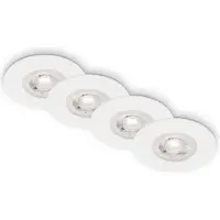 Briloner LED inbouwspots Kulana, set van 4, Mini, 4,9W, 480lm, wit