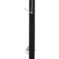 Kare Pendule wandklok, aluminium, zwart Pendulum, zwart, Woon-/ Eetkamer, Aluminium, Design
