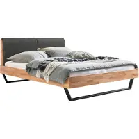 Hasena Trento 16 Pietro bedombouw massief houten bed gestoffeerd hoofdbord