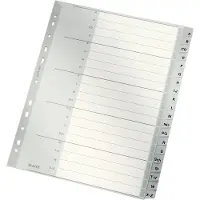 Leitz A - Z Tabblad A4+ Grijs 20 tabs PP (polypropeen) 11 Gaten 1260