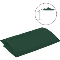 vidaXL Vervangingsdoek voor zweefparasol 350 cm groen