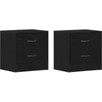 vidaXL Nachtkastjes 2 st 40x30x40 cm spaanplaat zwart eikenkleurig