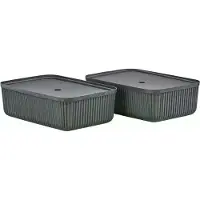 Zone Denmark Pulp opbergdoos 32x48 cm 2-pack Black