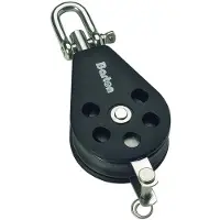 Barton Marine Single Swivel Pulley With Rope Support 350kg 8 Mm Zilver 30 x 96 mm