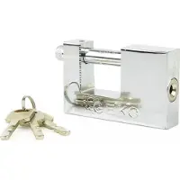 GEKO D-vormig hangslot 90mm - Hoogwaardige beveiliging - Weerbestendig - Zuurresistent