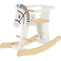 Supa Wit/Naturel Houten Hobbelpaard 74-000210