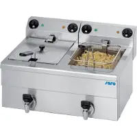 Saro Friteuse met kraan 2 x 10 Liter met 2 jaar garantie