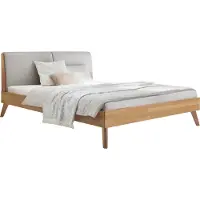 Hasena Trento 16 Simone bedombouw massief houten bed/gestoffeerd hoofdbord