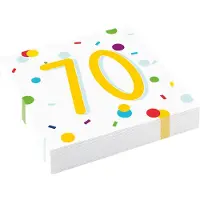 Amscan - Servetten Confetti Verjaardag 70 jaar (20 stuks)