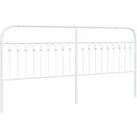 vidaXL Vervangend hoofdbord 193 cm metaal wit