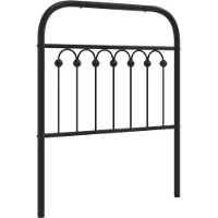 vidaXL Vervangend hoofdbord 75 cm metaal zwart