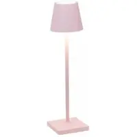 Zafferano Poldina micro acculamp IP65 roze micro, dimbaar, paars / roze / rose, Aluminium, Modern
