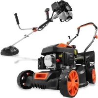 FUXTEC -Bundle Benzin Rasenmäher FX-RM4180 & Benzin Motorsense FX-MS125