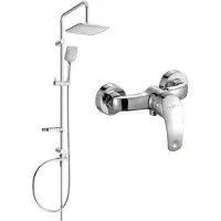 Mexen Sven opbouw douche set met regendouche en douchekraan Fabia, chroom - 746540262-00