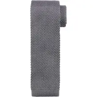 Suitable Knitted Stropdas Grijs TK-02 - | Antraciet | Maat one size