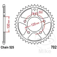 JT Sprockets 525 Jtr702.46 Steel Achtertandwiel