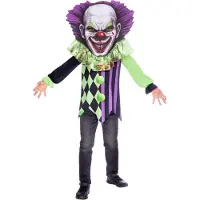 Amscan Kinderkostuum Horrorclown Polyester Groen/paars Maat 10-12 Jaar