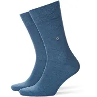 Burlington Everyday 2-Pack eenkleurig katoen multipack sokken heren blauw - maat 40-46