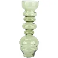 HBX natural living Vaas glas Ø12xh33,5cm lichtgroen groen Keramiek Vaas