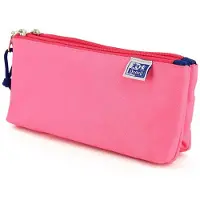 Oxford Hamelin Pencilcase 2 Kangoo Kids Elastic Goma 2 Cremalleras Roze Man