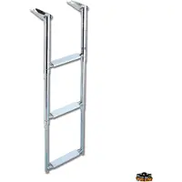 Trem Stainless Steel Telescopic Ladder 3 Steps Zilver 30 x 37-87.5 cm