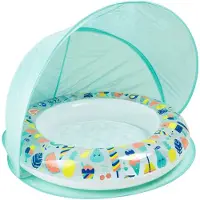 Eurekakids Inflatable Baby Pool With Parasol-hello Summer Blauw