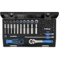 Gedore 20 LMU-10 1815687 Dopsleutelset Metrisch 1/4 (6,3 mm) 49-delig