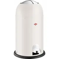 Wesco Kickmaster Junior Prullenbak | Pedaalemmer | 12 Liter | Metaal - Wit | Afvalemmer