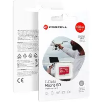Forcell 5903396324741, 128 GB, MicroSD, Klasse 10, UHS-I, Klasse 3 (U3), Rood