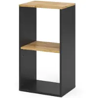 Vicco Tomy Boekenplank – 40 x 74 cm met 2 open vakken Antraciet/gouden eik