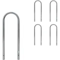 Baumarktplus 5 x Fietsenrek 115 x 41 cm roestvrij staal Ø 49 mm Beton in Fietsenrek Parker type U
