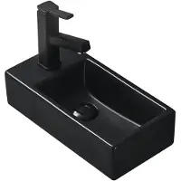 Mexen Inez opzetwastafel rechts 41 x 21 cm, zwart mat - 21484085R