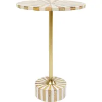 Kare design Bijzettafel Domero Cirque Gold White Ø40cm