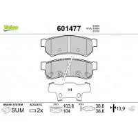 Valeo 601477 Remblokken