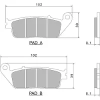 Nissin Premium A0020 2p-202ns Semi-gesinterde Remblokken