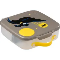 B.Box Lunchbox - Batman | Jumbo Bento Box met 4 compartimenten (2 lekvrij), verwijderbare verdeler, gel-koelelement | Ideaal voor school | Vanaf 3+ | 2 liter inhoud