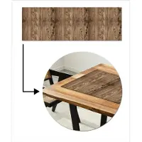 MuchoWow Tafelloper 150x50 cm - Tafelmat vinyl Eikenhout - Patronen - Planken - Tafeldecoratie - Tafelversiering - Keuken decoratie - Tafel versiering